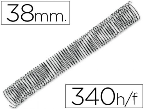 Espiral q-connect metalica 64 5:1 38mm 1,2mm caixa de 25 unidades , Q-connect , 64083 , 5705831044432